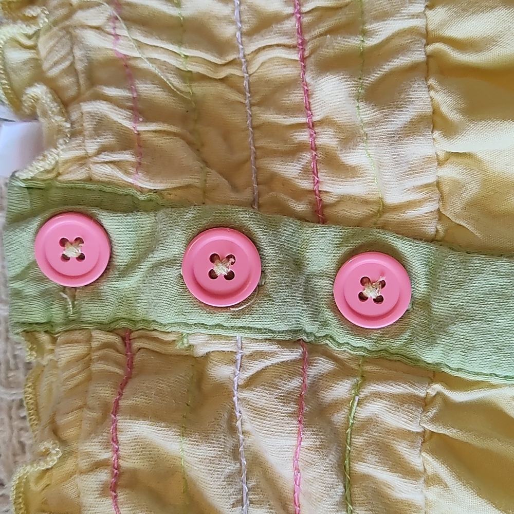 4/$10 Floral Easter Yellow Spring Outfit Dress Shirt/Pants! - Picture 2 of 11
